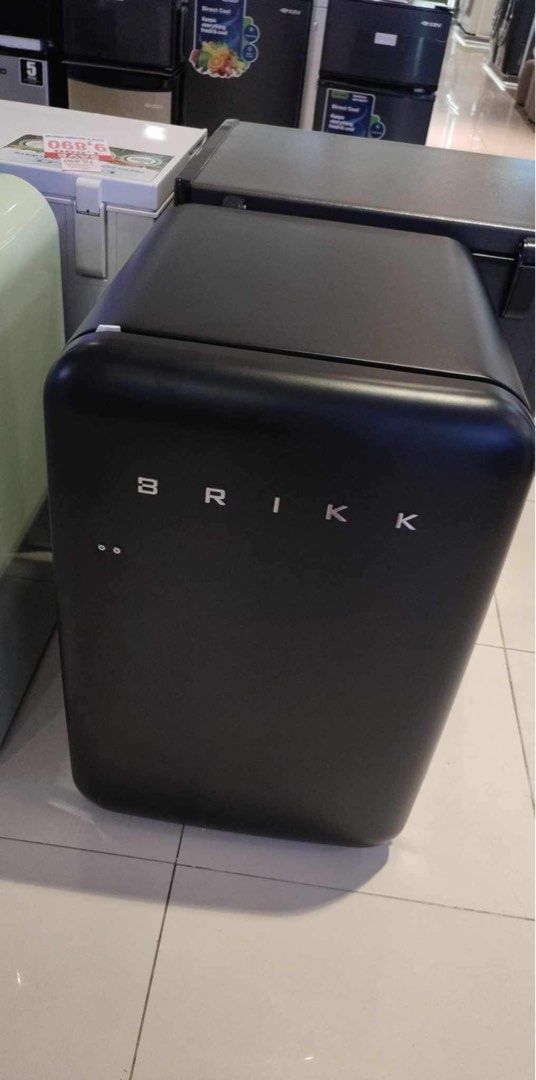 BRIKK PERSONAL REFRIGERATOR (Category: Refrigerators and Freezers) located in Quezon City. Submitted by annys.online (Listing ID 1280123807, Image 2). Description: BRIKK PERSONAL REF Free-standing 1 Shelf and half pcs glass shelves, 1 salad drawer, 3 wire retainers on door Controller mechanical Light LED lamp on the controller Cabinet interior plastic Cabinet exterior 1 pc metal Door plastic panel Foot/Castor adjustable feet Retro metal handle BR