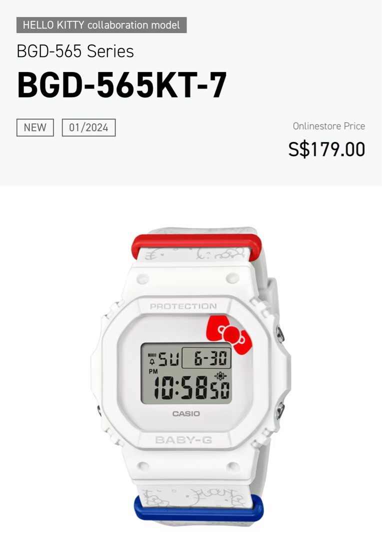 Baby G Casio hello kitty watch Women s Fashion Watches