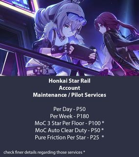 Honkai Star Rail Cheap Account Maintenance Pilot Service