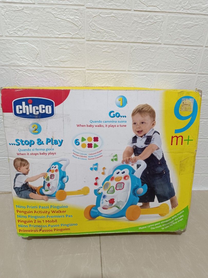 Chicco Penguin Activity Walker (Category: Infant Playtime) located in Quezon City. Submitted by mhoniqvela04 (Listing ID 1280312980, Image 1). Description: Guaranteed Original💯 Brandnew-Mall pull out✅ Tested-Working✅ Only issue: Slightly dented box✌️.