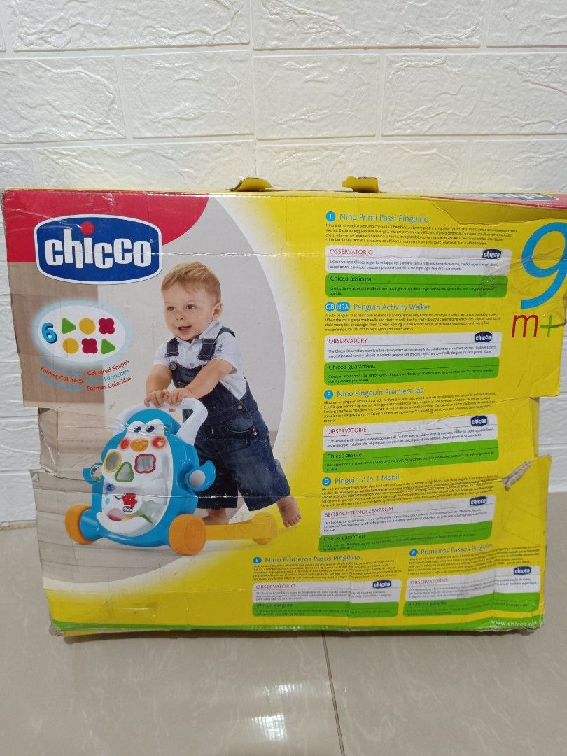 Chicco Penguin Activity Walker (Category: Infant Playtime) located in Quezon City. Submitted by mhoniqvela04 (Listing ID 1280312980, Image 2). Description: Guaranteed Original💯 Brandnew-Mall pull out✅ Tested-Working✅ Only issue: Slightly dented box✌️.