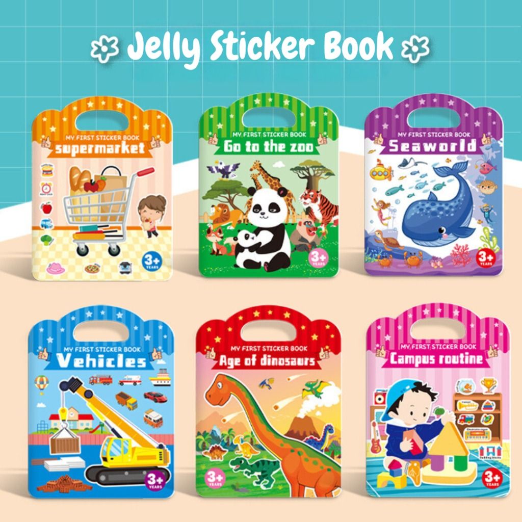  Reusable Sticker Book for Kids 2-4, 2 Sets Vehicle & Dinosaur  Sticker Busy Book Educational Learning Toys Travel Stickers Activity Quiet  Books for Toddler Age 2+ Birthday Gifts : Toys & Games