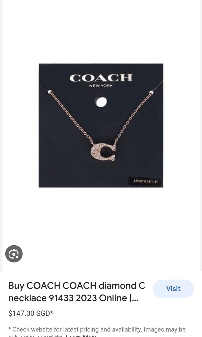 COACH Women's Signature C Pendant Necklace - Macy's