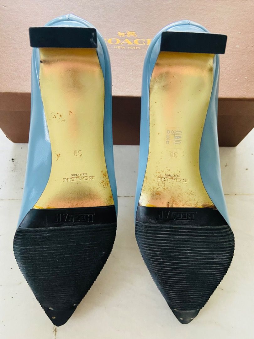Coach top leather heels