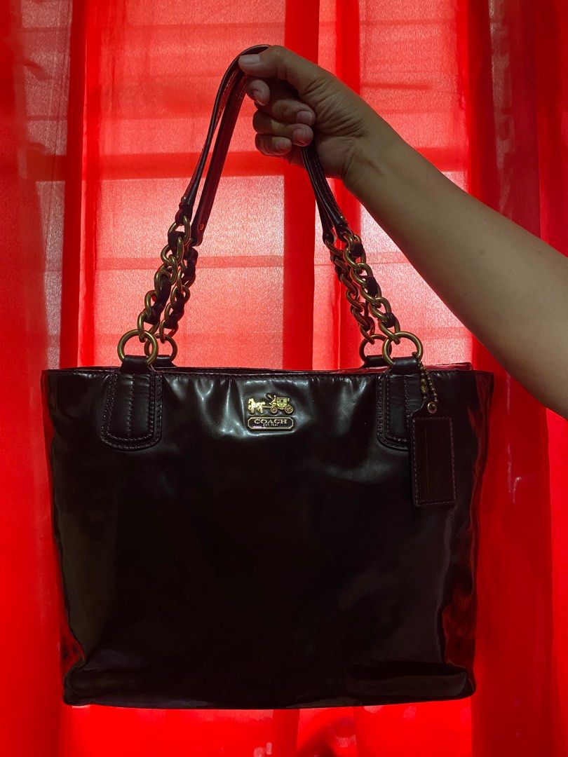 Coach Madison Patent Leather Tote Bag Luxury Bags Wallets on