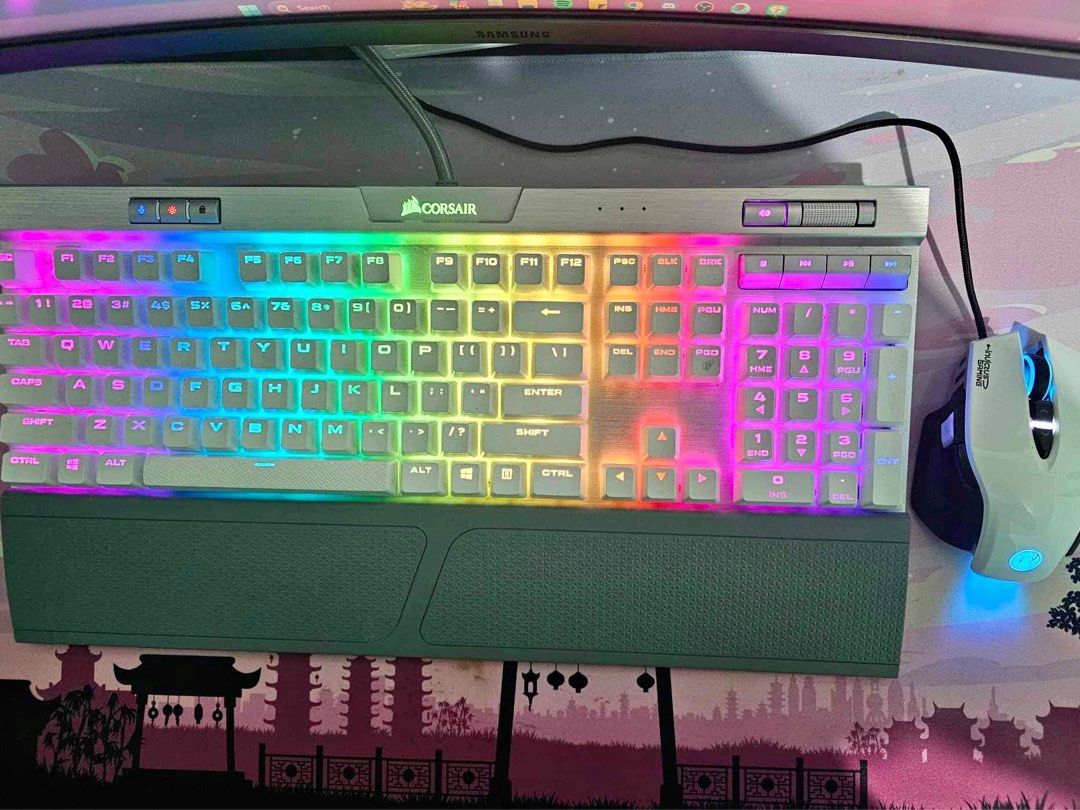 Corsair Gaming Keyboard and Mouse (Category: Computer Keyboard) located in Cainta. Submitted by petite_finds (Listing ID 1280112788, Image 3). Description: ▫️Corsair Mechanical Keyboard ▫️ Limited edition Corsair x Invictus gaming mouse ▫️Lightly used ▫️Wired .