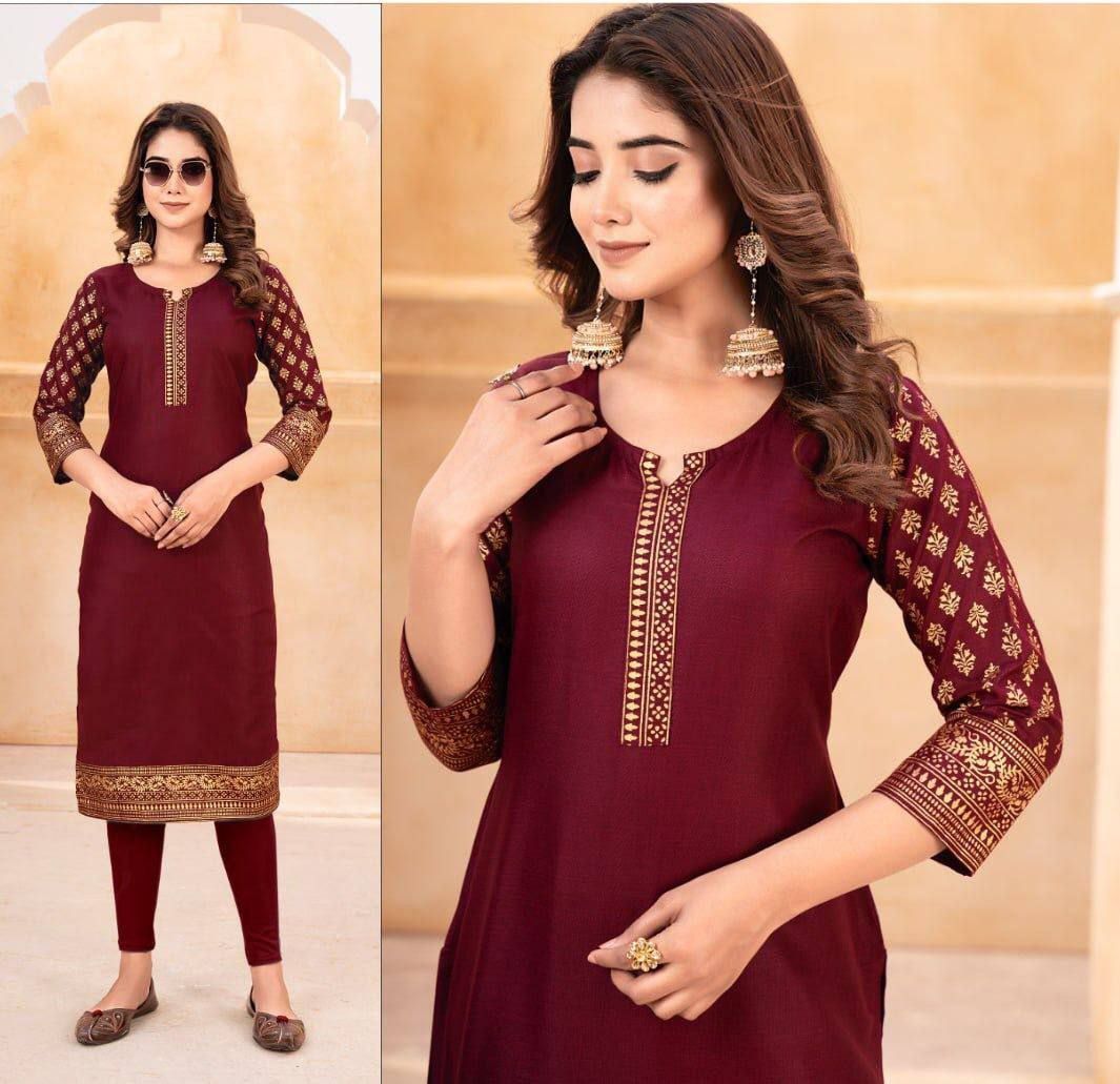 W discount print kurti