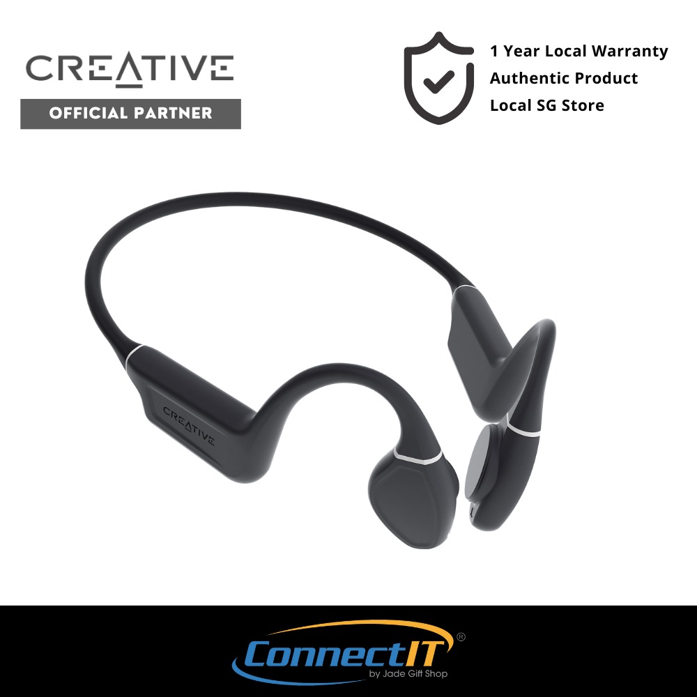 Creative Outlier Free Wireless Bone Conduction Headphones with Bluetooth  5.3, IPX5 Sweat and Water Splash Resistance, Multipoint Connectivity, Up to