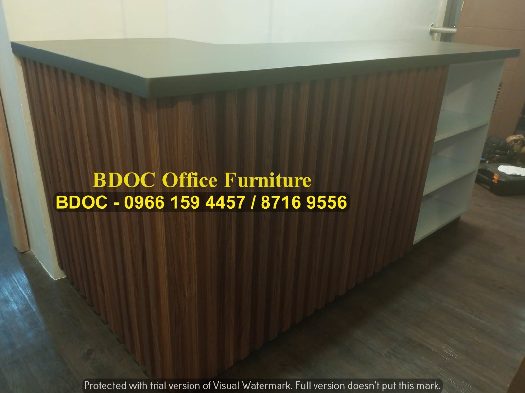 CUSTOMIZED RECEPTION COUNTER | OFFICE PARTITION OFFICE FURNITURE ...
