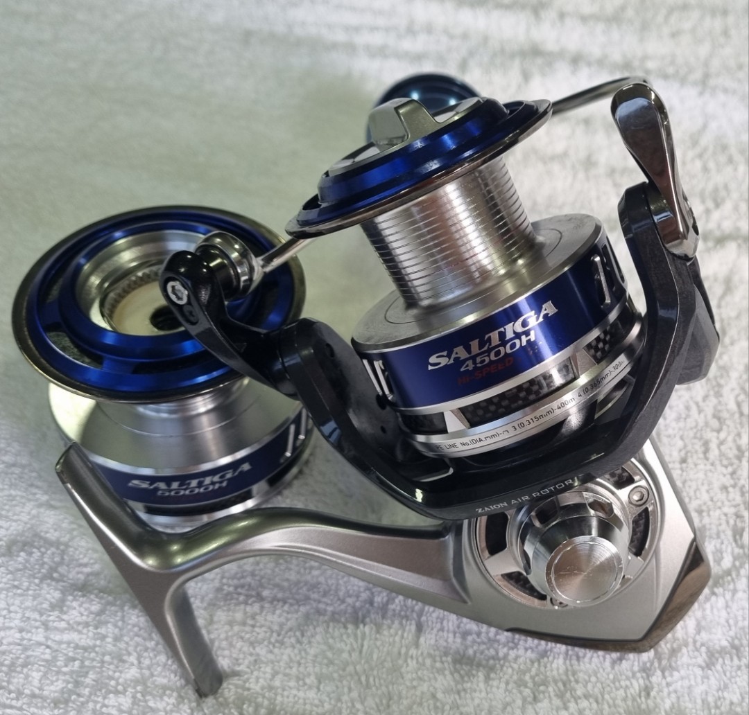 DAIWA SALTIGA '10 4500H WITH 5000H SPARE SPOOL. MADE IN JAPAN