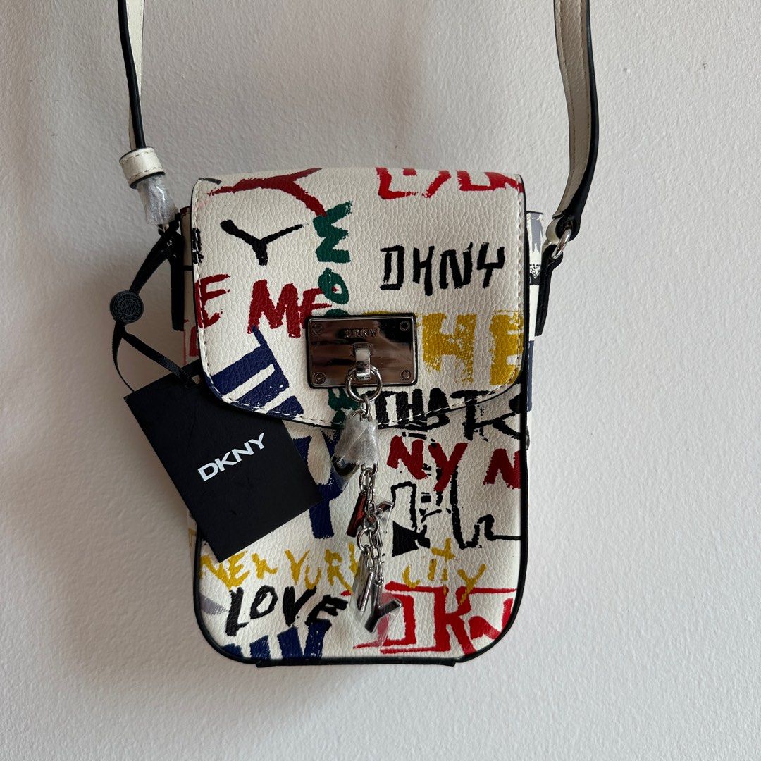 dkny white cross body bag