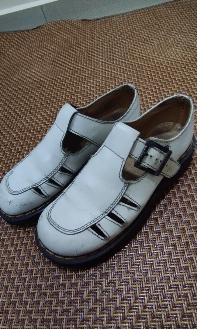 Dr. Martens Mary Jane White Women s Fashion Footwear Boots on