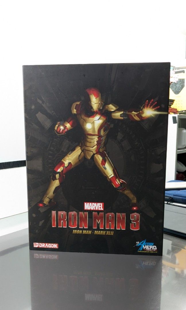 DRAGON MODELS Iron Man 3 IRON MAN Mark 42 Action Hero Vignette, Hobbies ...