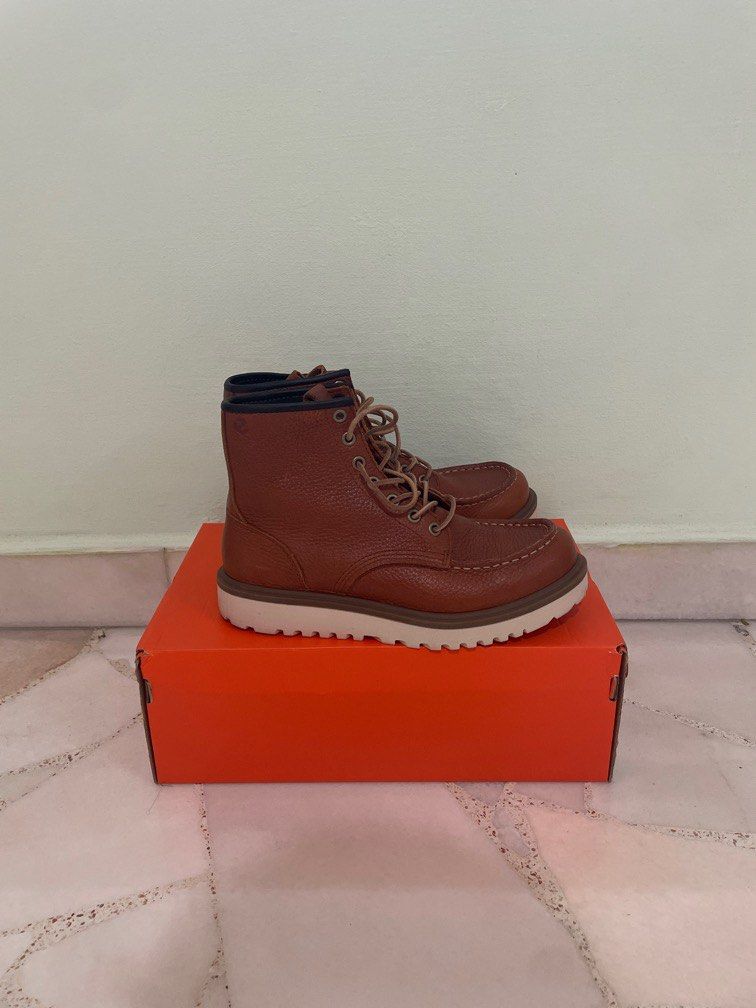 ECCO Staker Women s 6in Moc Boot Women s Leather Moc Toe Boot