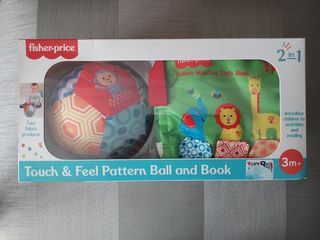 Fisherprice Touch and Feel Pattern Ball and Book Toys for Baby Infant