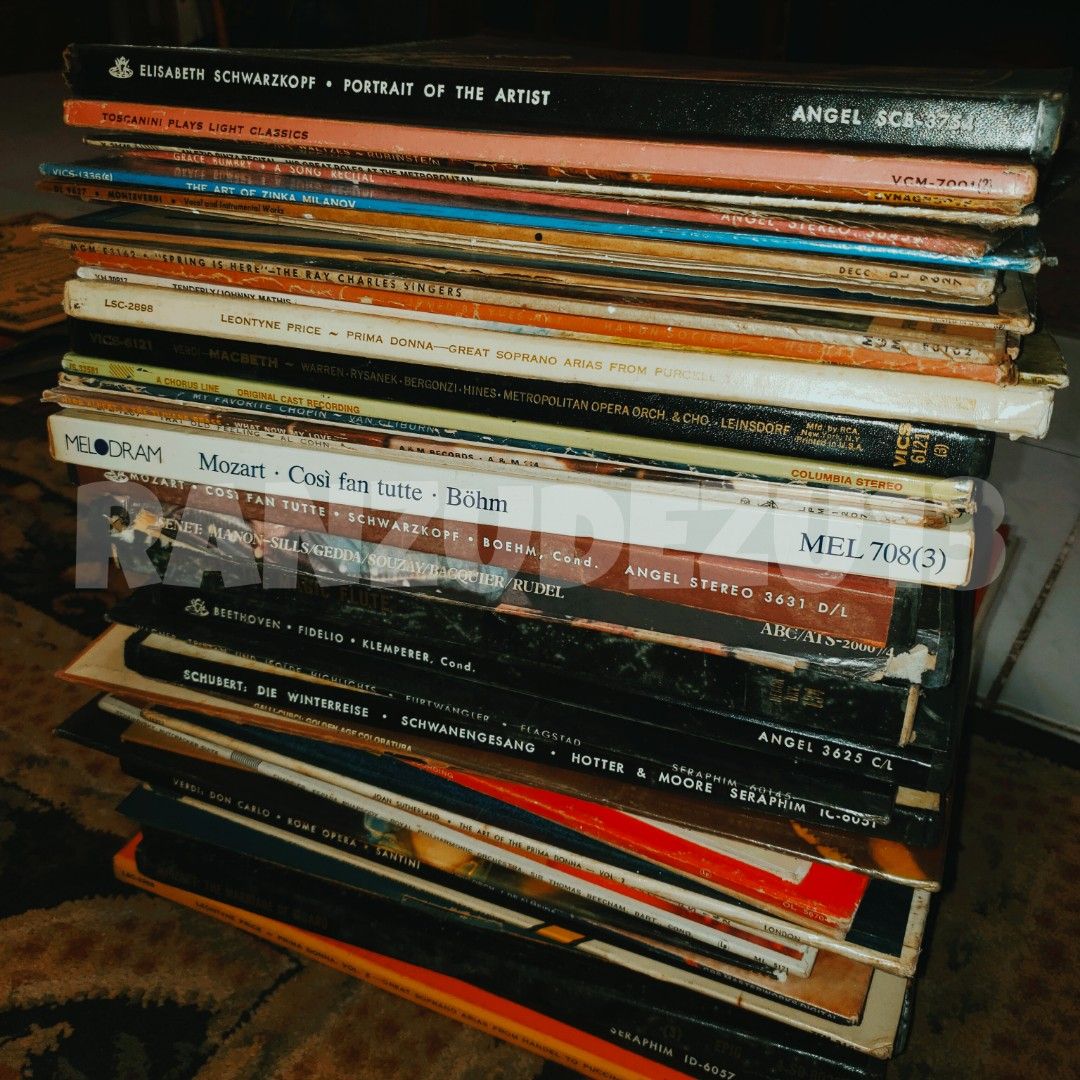 FOR SALE: Vintage Vinyls (Category: Vinyls) located in Binan City. Submitted by ranzudezu13 (Listing ID 1280184913, Image 1). Description: Hello there stranger! I am selling these pre-loved Vinyls that were sent from the U.S 💿 Vinyl titles 👇🏻 • Leontyne Price - Prima Donna (Vol. 2) • SERAPHIM: Angels of the Highest Order - Victoria de los Angeles / Pierre Monteux / Massenet's Manon • Mozart: The Marriage of Figaro, K.492, etc. - Karl Böhm / Ka