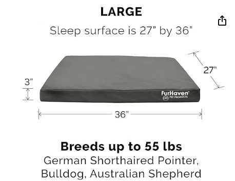Furhaven Water Resistant Indoor Outdoor Logo Print Mattress Dog