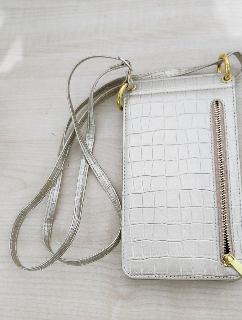Golden sling pouch Women s Fashion Bags Wallets Purses