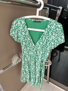 Elara dress in floral field on sale green