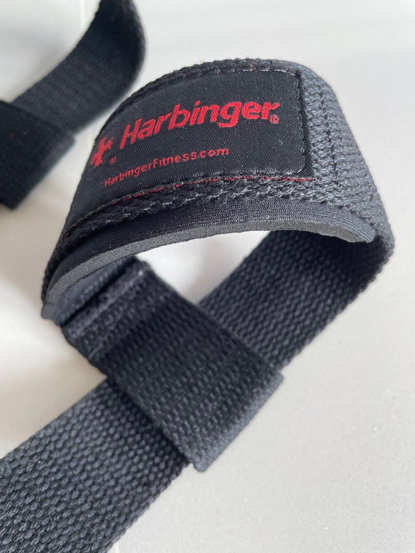 Harbinger Padded Cotton Lifting Straps with NeoTek Cushioned Wrist (Pair)