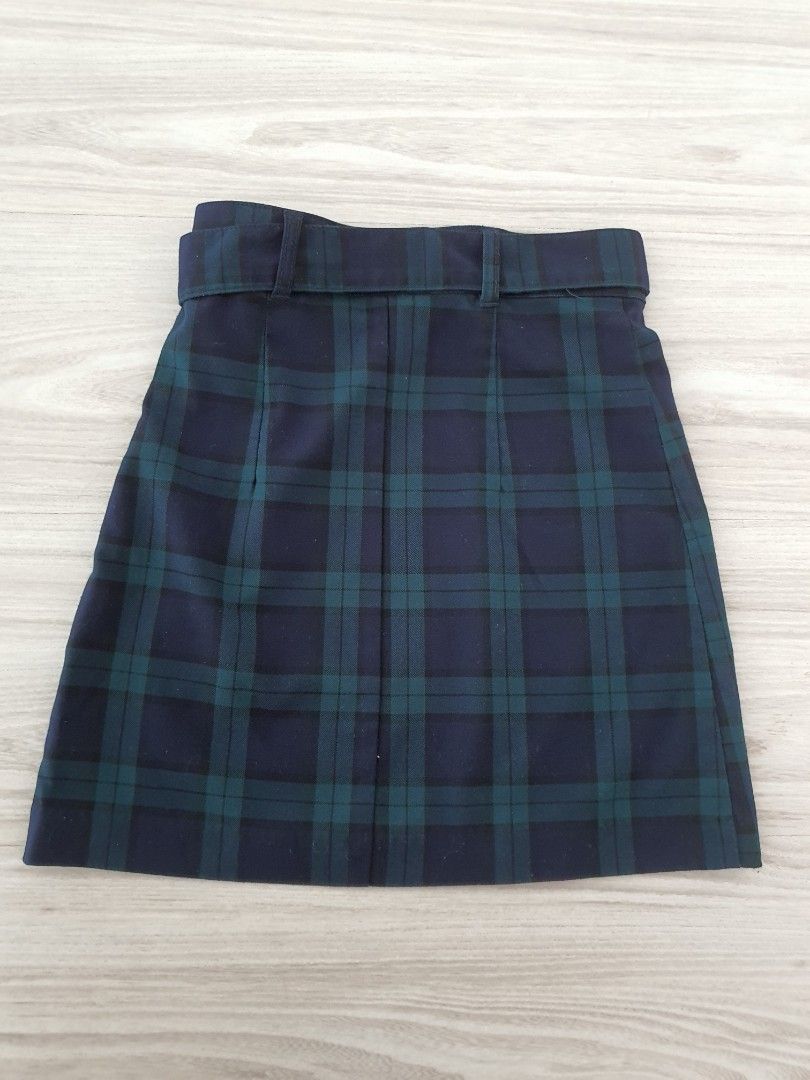 Green plaid skirt h&m outlet