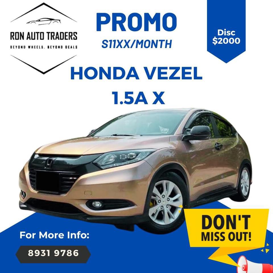 Honda Vezel 1.5AX Auto, Cars, Used Cars on Carousell