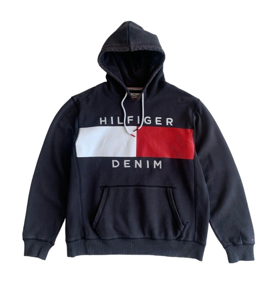 Hoodie Tommy Hilfiger Denim Big Logo Black Original