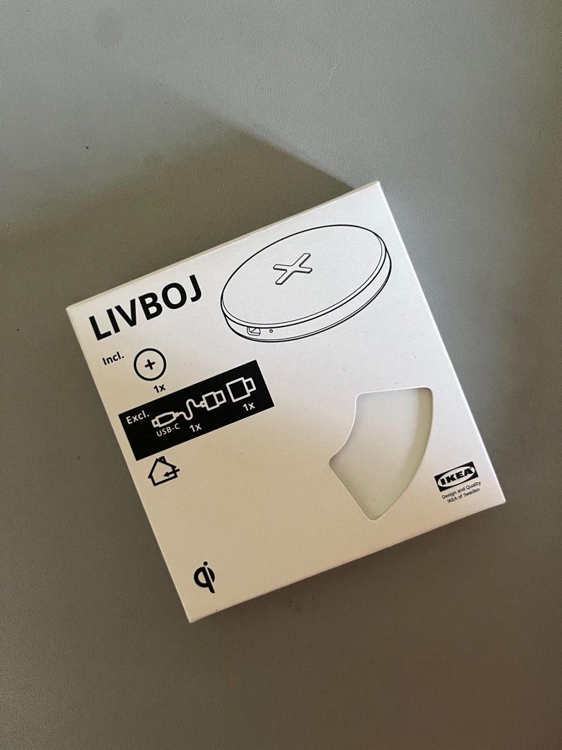 LIVBOJ Wireless charger, white - IKEA