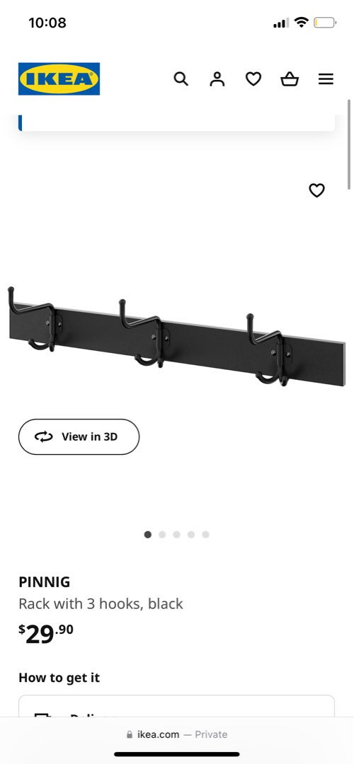 Ikea on sale pinnig rack