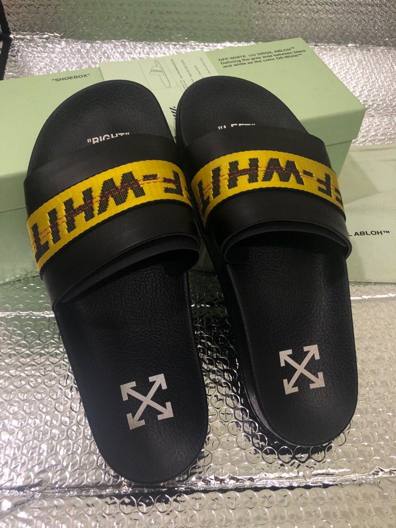 Off white slides on sale fake
