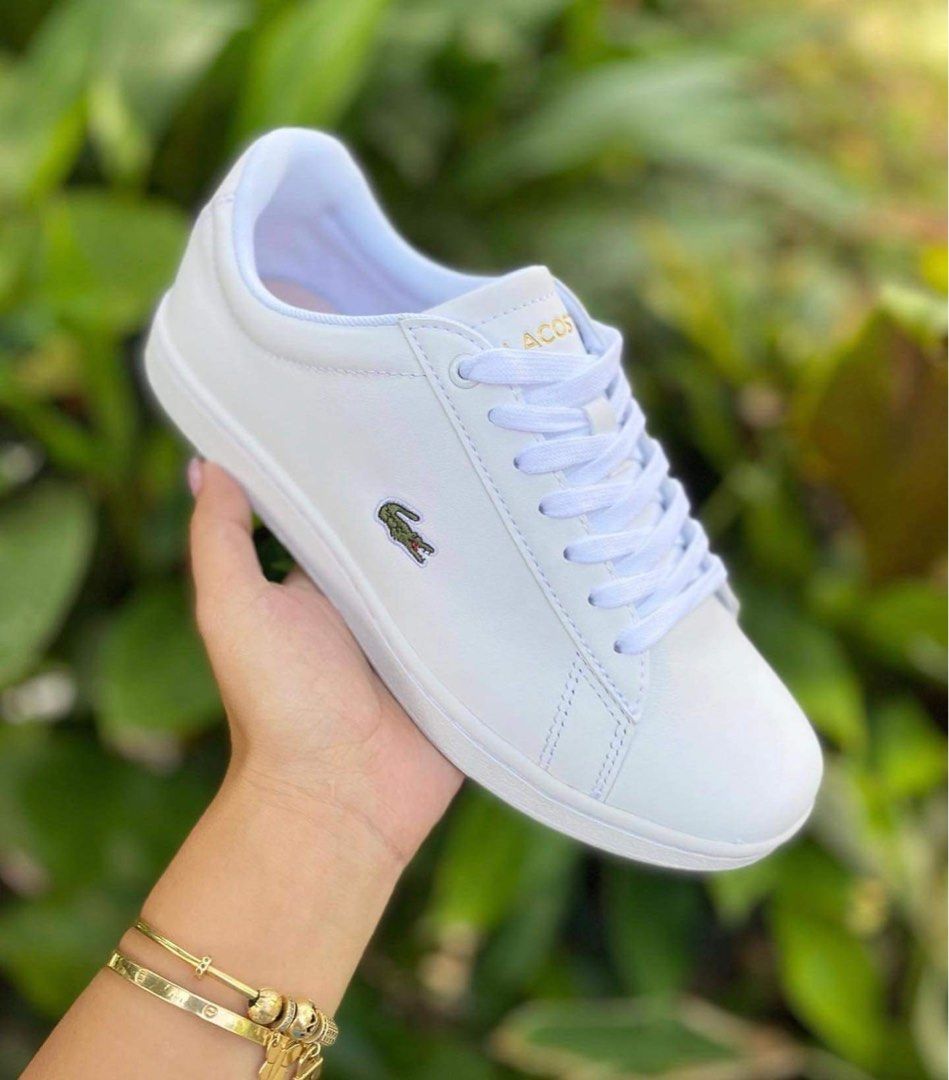 Lacoste ladies white sneakers shop