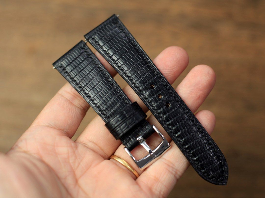 Lizard leather handmade watch strap watch band 20mm quick release