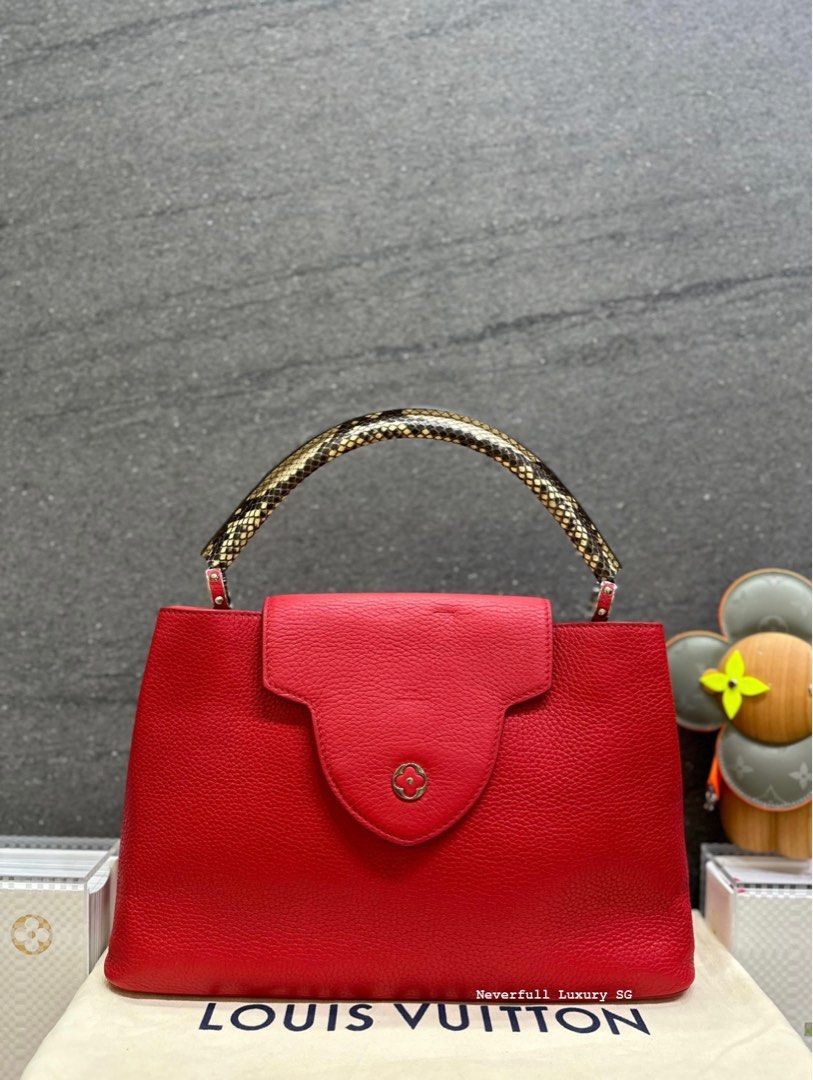 Louis vuitton red handle top