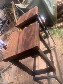 Low Bar Stool (Acacia) for Dining Table