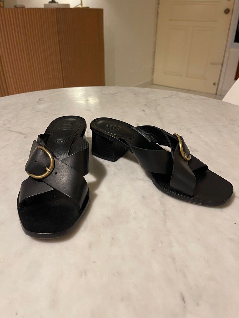 Massimo dutti black sandals 2025