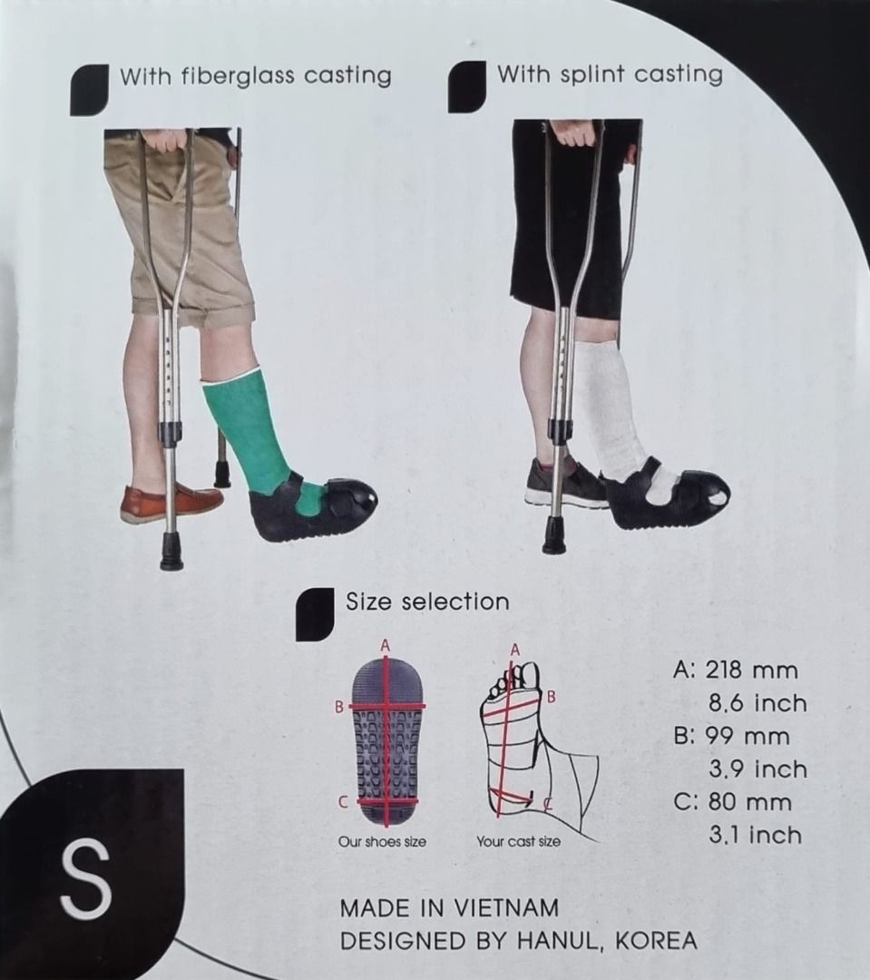 Maxi Armor Toe Guard Cast Shoe (S size), Health & Nutrition, Assistive