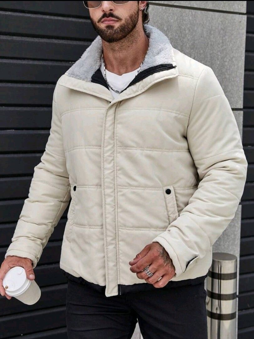Mens beige on sale winter jacket