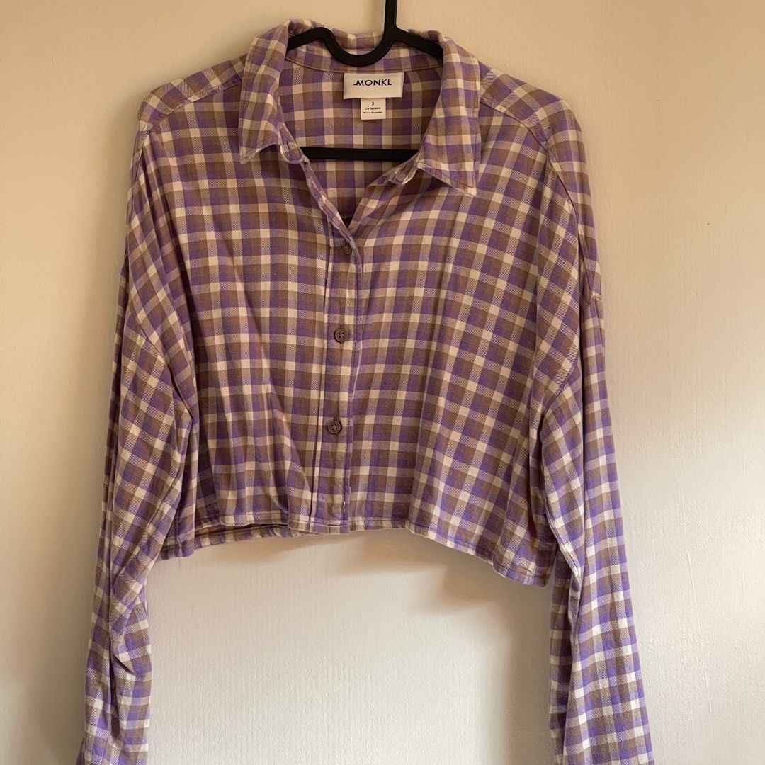Monki Purple Plaid Shirt (Category: Shirts) located in Makati City. Submitted by alanakane (Listing ID 1280199218, Image 2). Description: Used only once Lightweight material.