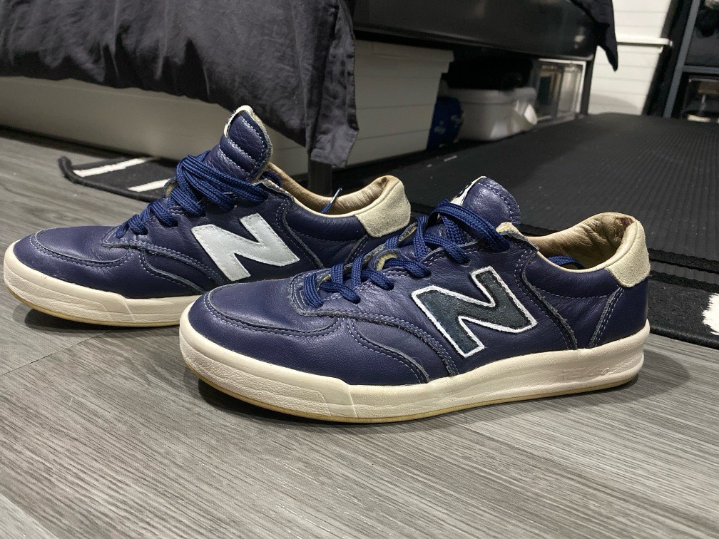 New Balance 300 Leather Navy Blue Men s Fashion Footwear Sneakers on Carousell