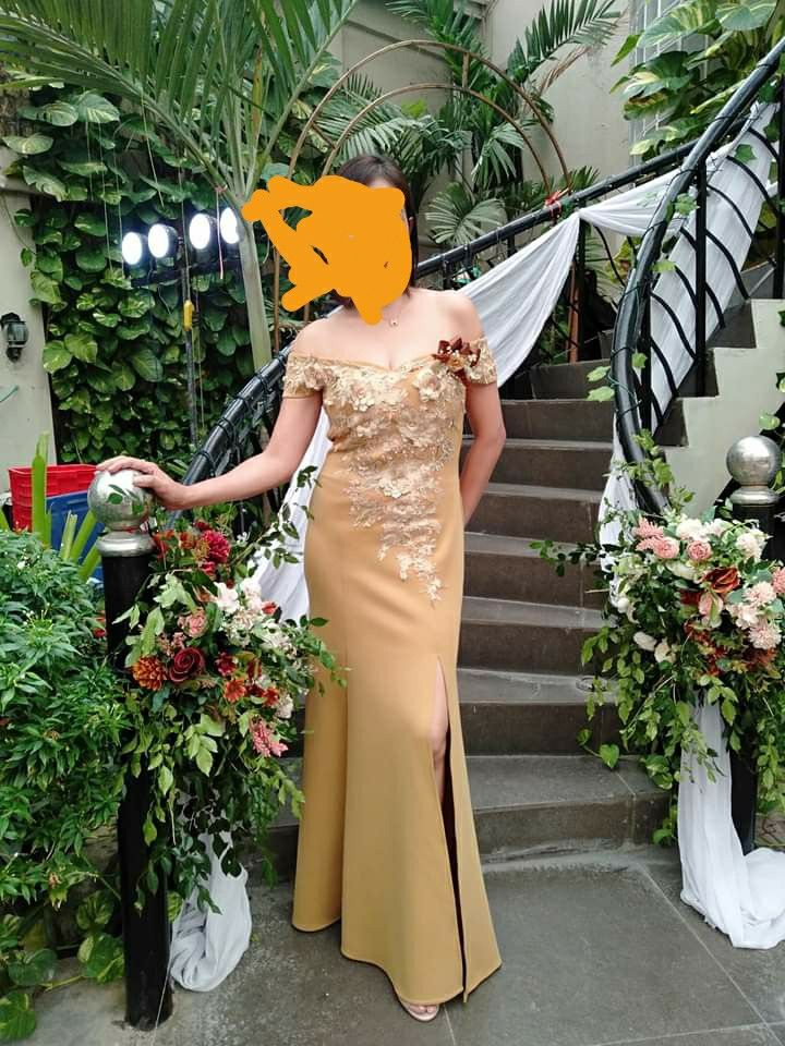 Ninang Gown Women s Fashion Dresses Sets Evening dresses gowns on Carousell