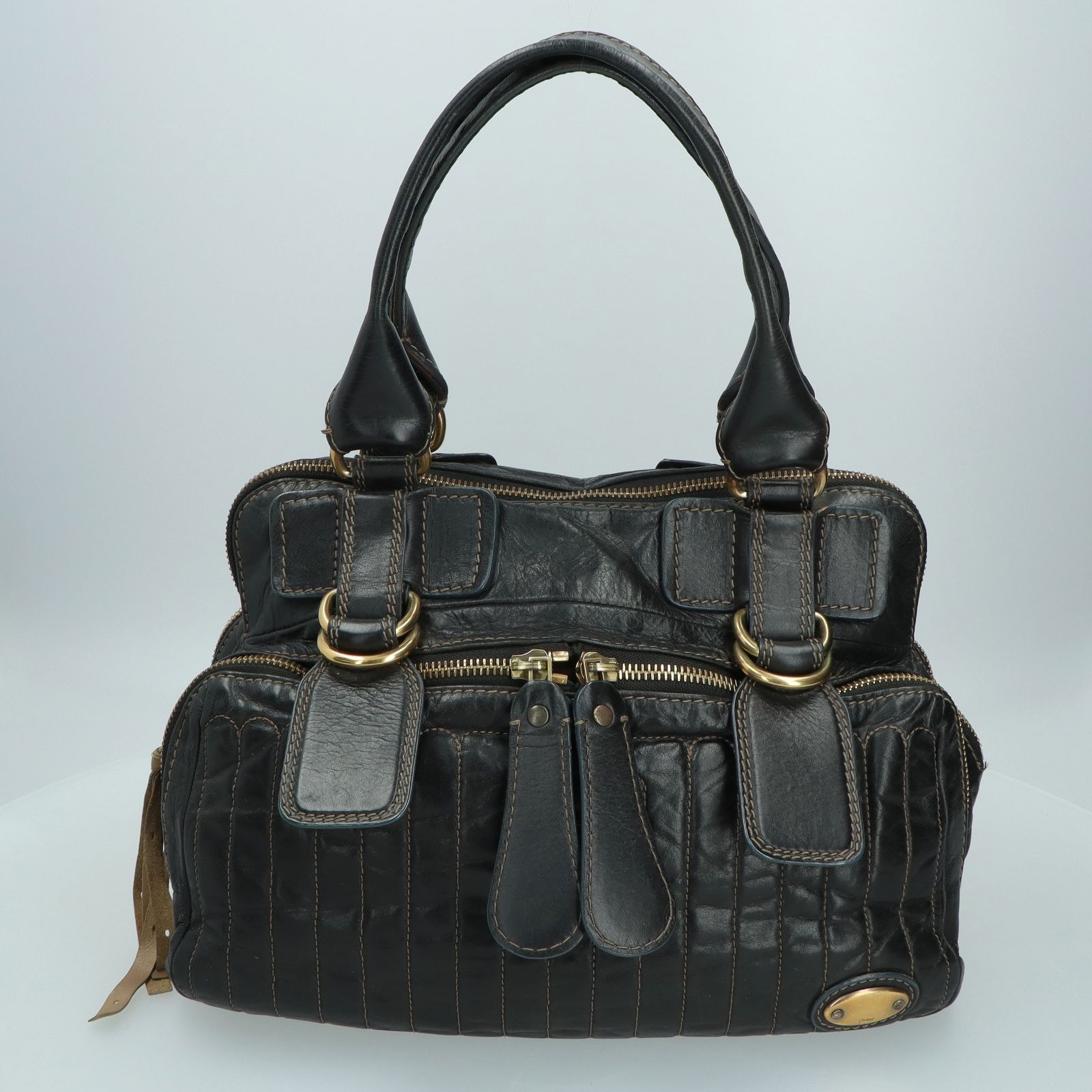 Chloe black tote hot sale