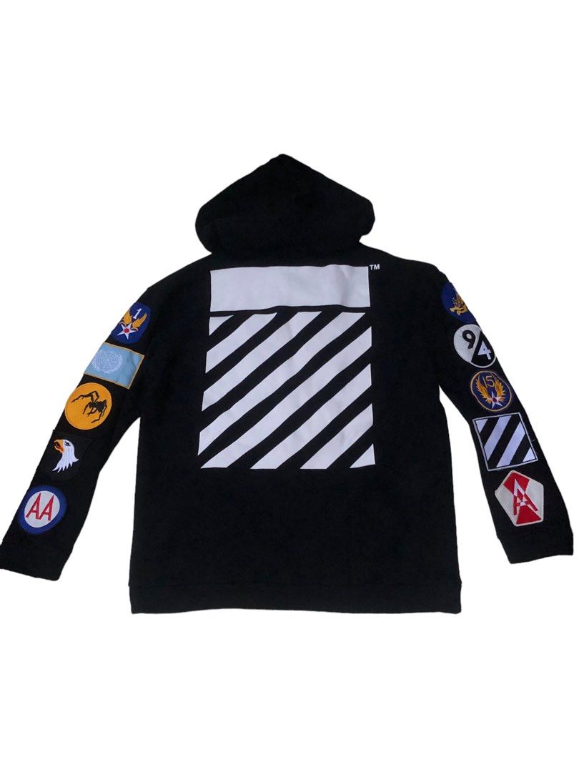Off white badge hoodie deals