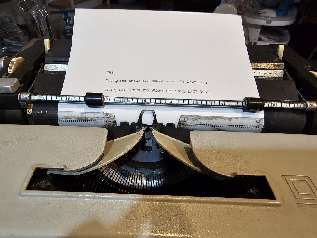 Olivetti Linea 88 Manual Typewriter (Category: Office & Business Technology) located in Manila. Submitted by great_buys (Listing ID 1280009681, Image 3). Description: Made in Great Britain in 1969, this has served our family well before the advent of computers. All keys are fully functional (see photos). Types well. Comes with old ribbon that still works. Well preserved and is a good addition for typewriter collectors. #2024declutter.