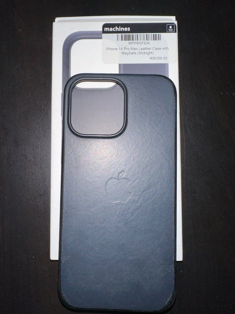 Apple - iPhone 14 Pro Max Leather Case with MagSafe - Midnight