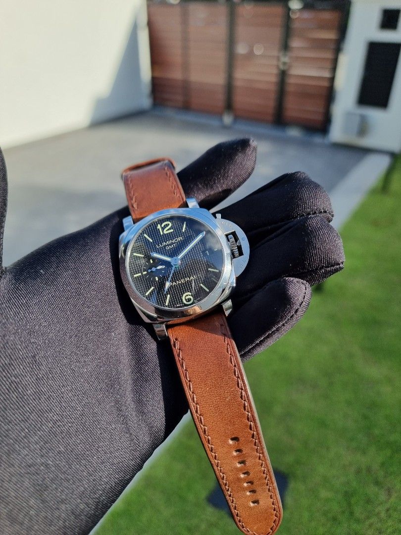 PANERAI LUMINOR 1950 3 DAYS DAY GMT AUTO AUTOMATIC PAM00535 PAM0535 PAM535 PAM 535 HOBNAIL DIAL