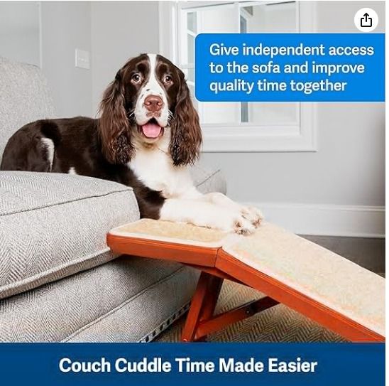 PetSafe 62459 CozyUp Sofa Ramp Durable Wooden Pet Ramp Holds up