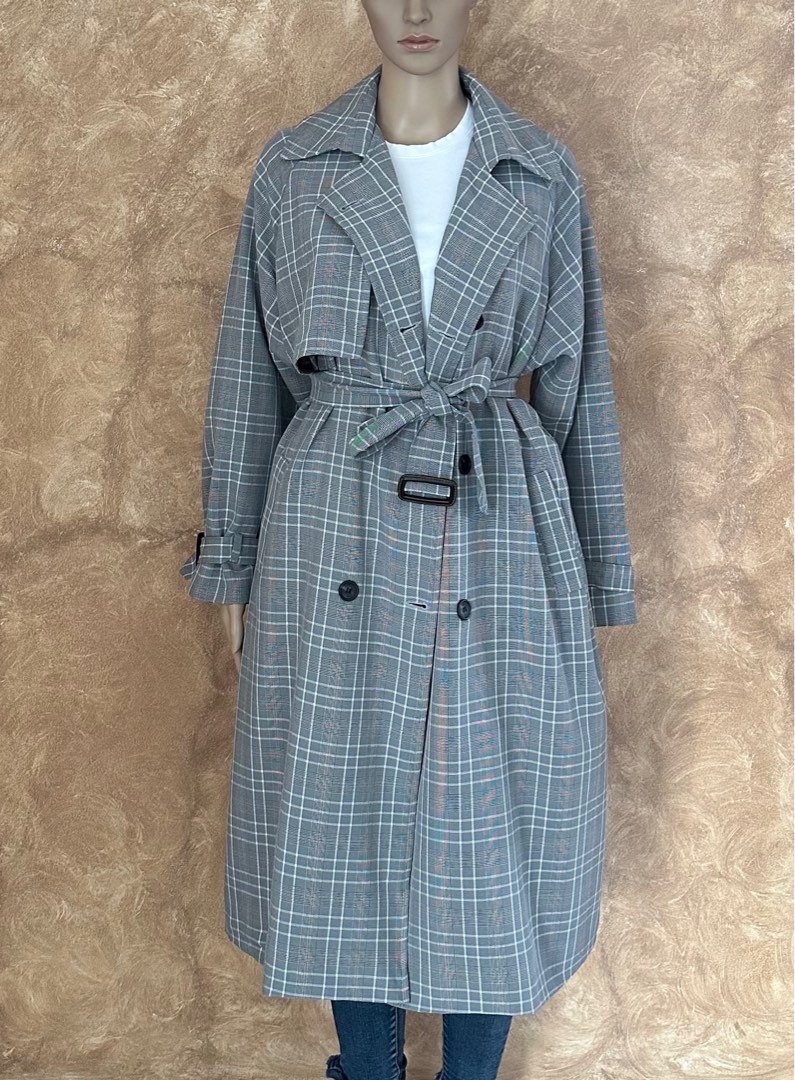 Designer Truly Pleated Oversized Trench Coat