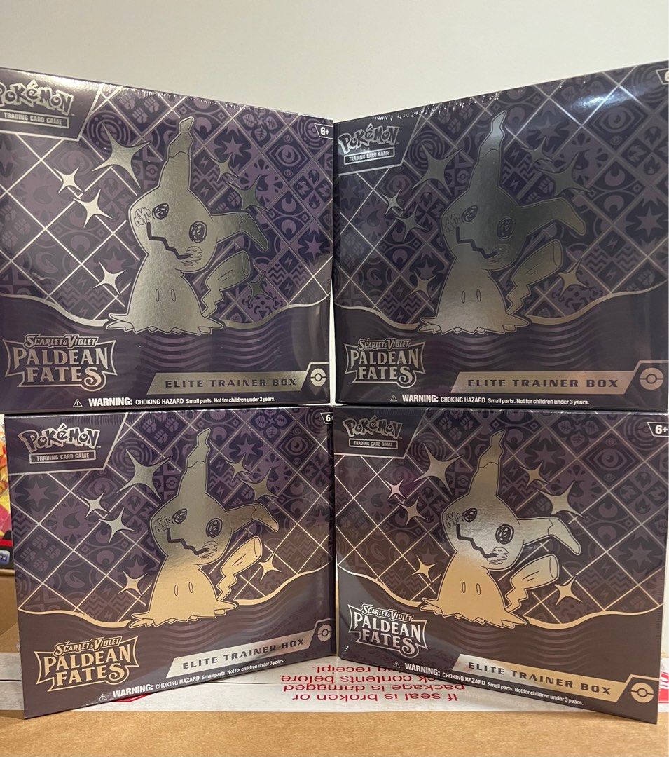 pokemon trading card games sv4.5 paldean fates elite trainer box Mini Tin Display Great Tusk and Iron Treads appear as Ancient and Future Pokémon ex [Restocked] Pokemon TCG SV4.5 Paldean