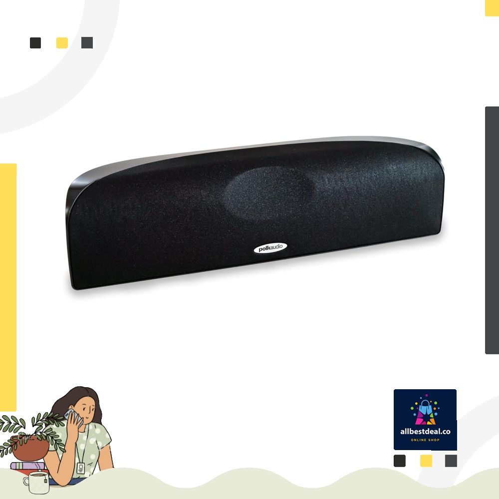 Polk Audio TL1 Speaker Center Channel Each Black Speaker
