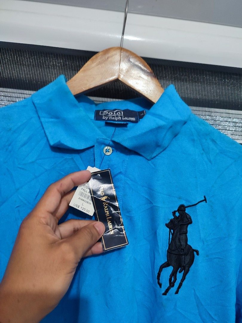 Polo ralph lauren big pony royal blue Men s Fashion Tops Sets Tshirts Polo Shirts on Carousell